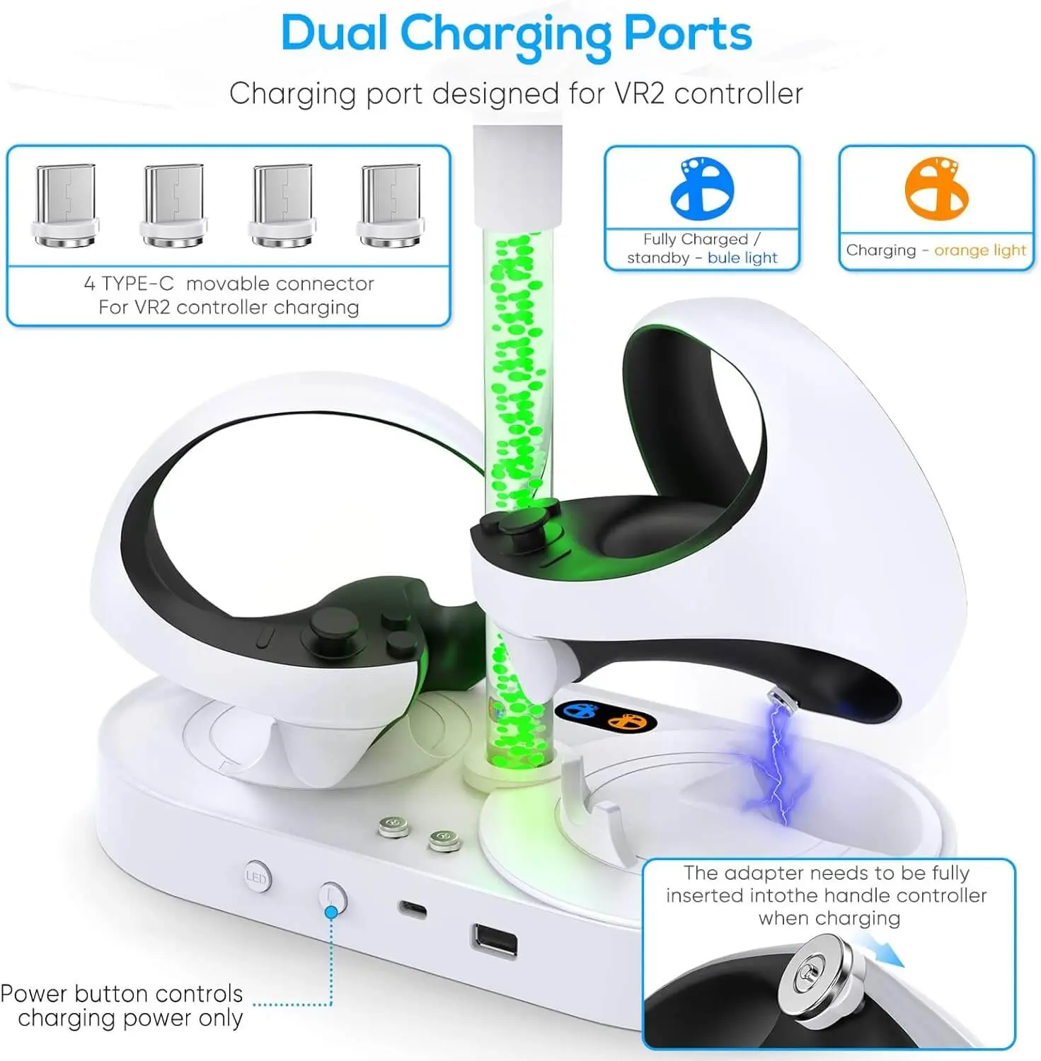 iPega Dual Charging Stand with RGB Light Column for PSVR2 - Open Sealed  for sale in Egypt from Games2Egypt