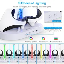 iPega Dual Charging Stand with RGB Light Column for PSVR2 - Open Sealed  for sale in Egypt from Games2Egypt