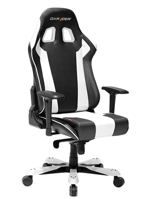 DXRacer King Series OH/KS06/NW Gaming Chair - Black and White    for sale in Egypt from Games2Egypt