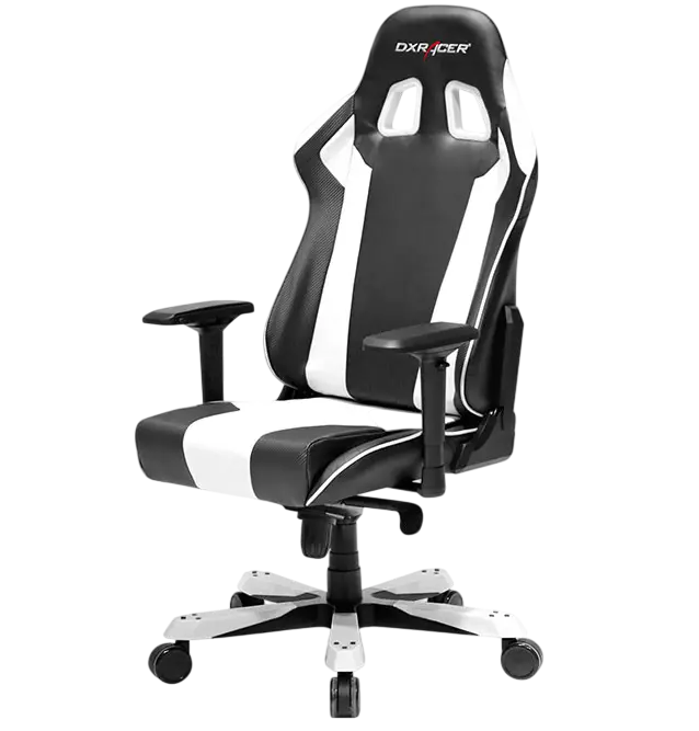 DXRacer King Series OH/KS06/NW Gaming Chair - Black and White    for sale in Egypt from Games2Egypt