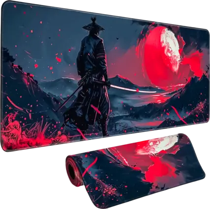 Mousepad And keyboard Gaming Large Japanese Samurai