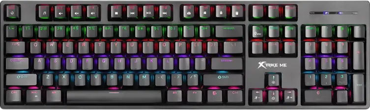 XTRIKE ME GK-918 Rainbow Backlight Blue Switch Mechanical Gaming Keyboard