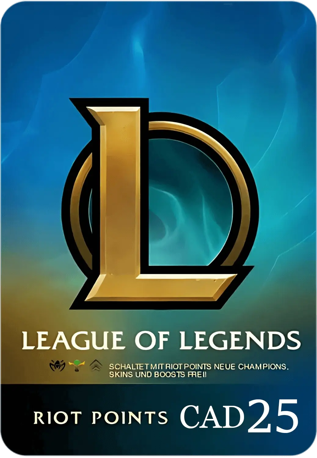 League of Legends (LoL) Gift Card - 25 CAD Canada  for sale in Egypt from Games2Egypt