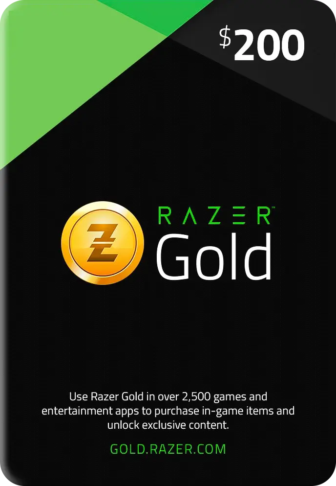 Razer Gold 200$ Global Gift Card  for sale in Egypt from Games2Egypt