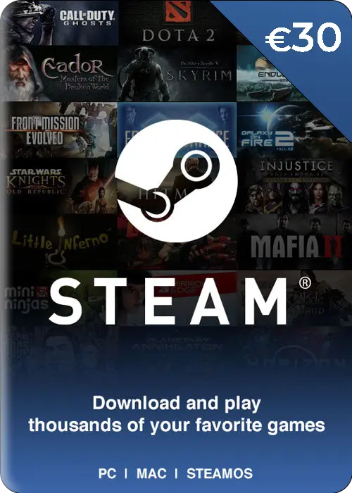 Steam Wallet Gift Card Europe 30 EUR  for sale in Egypt from Games2Egypt