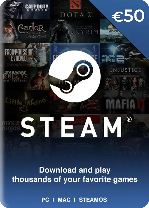 Steam Wallet Gift Card Europe 50 EUR  for sale in Egypt from Games2Egypt