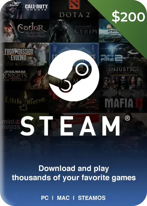 Steam Gift Card USA $200 USD Steam Key  for sale in Egypt from Games2Egypt