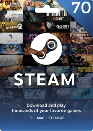 Steam Wallet Gift Card South Africa 70 ZAR