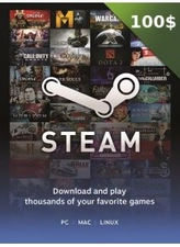 Steam Wallet Gift Card USA 100 USD (18667)