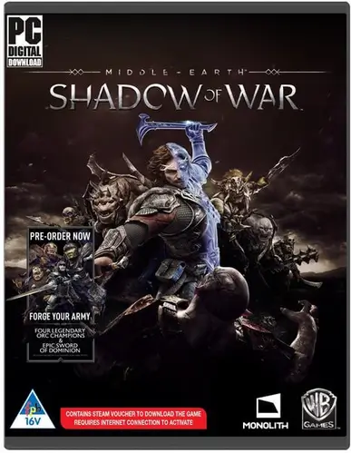 Middle-earth Shadow Of War PC Steam Code