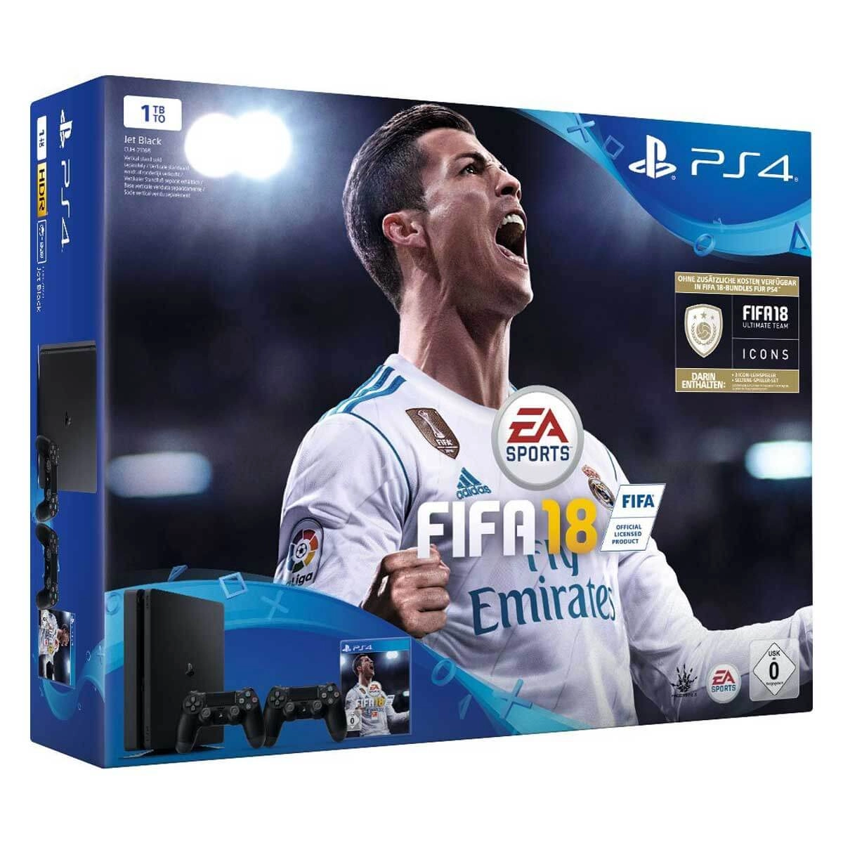 PS4 1 TB FIFA 18 + 2 Controller  for sale in Egypt from Games2Egypt