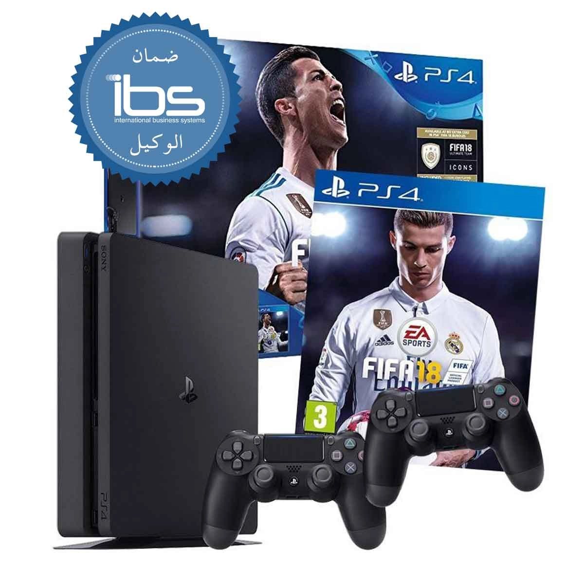 PS4 1 TB FIFA 18 + 2 Controller  for sale in Egypt from Games2Egypt