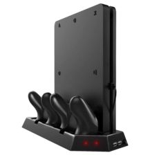 PS4 Stand & Controller Charger with Cooling Fan Slim / Pro -  for sale in Egypt from Games2Egypt