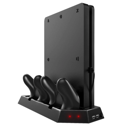 PS4 Stand & Controller Charger with Cooling Fan Slim / Pro