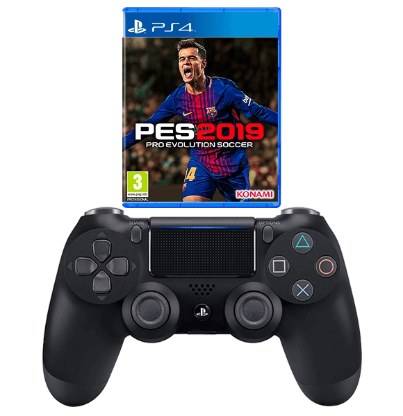 PS4 PES 2019 Arabic + V2 Controller   for sale in Egypt from Games2Egypt