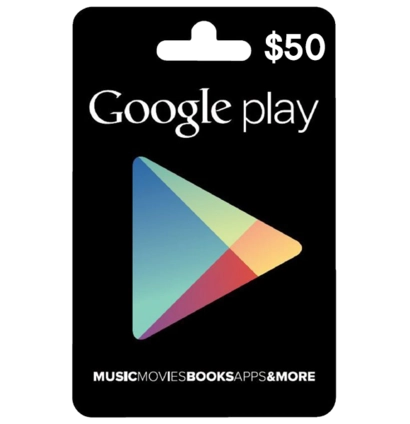 في Google Play رمز الهدية 50$