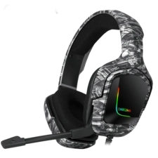 Onikuma K20 RGB Wired Gaming Headphone - Grey and Black Pattern (Camouflage)  for sale in Egypt from Games2Egypt