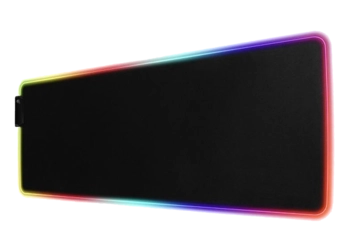 Gaming Mouse Pad rgb Multicolor - black  