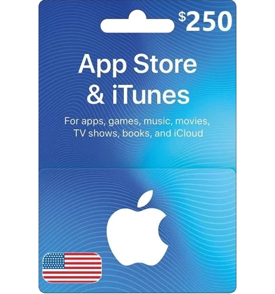 Apple iTunes Gift Card NORTH AMERICA 250$ USD iTunes  for sale in Egypt from Games2Egypt