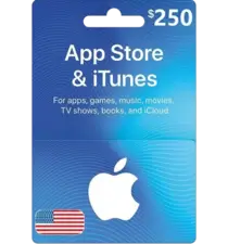 Apple iTunes Gift Card NORTH AMERICA 250$ USD iTunes