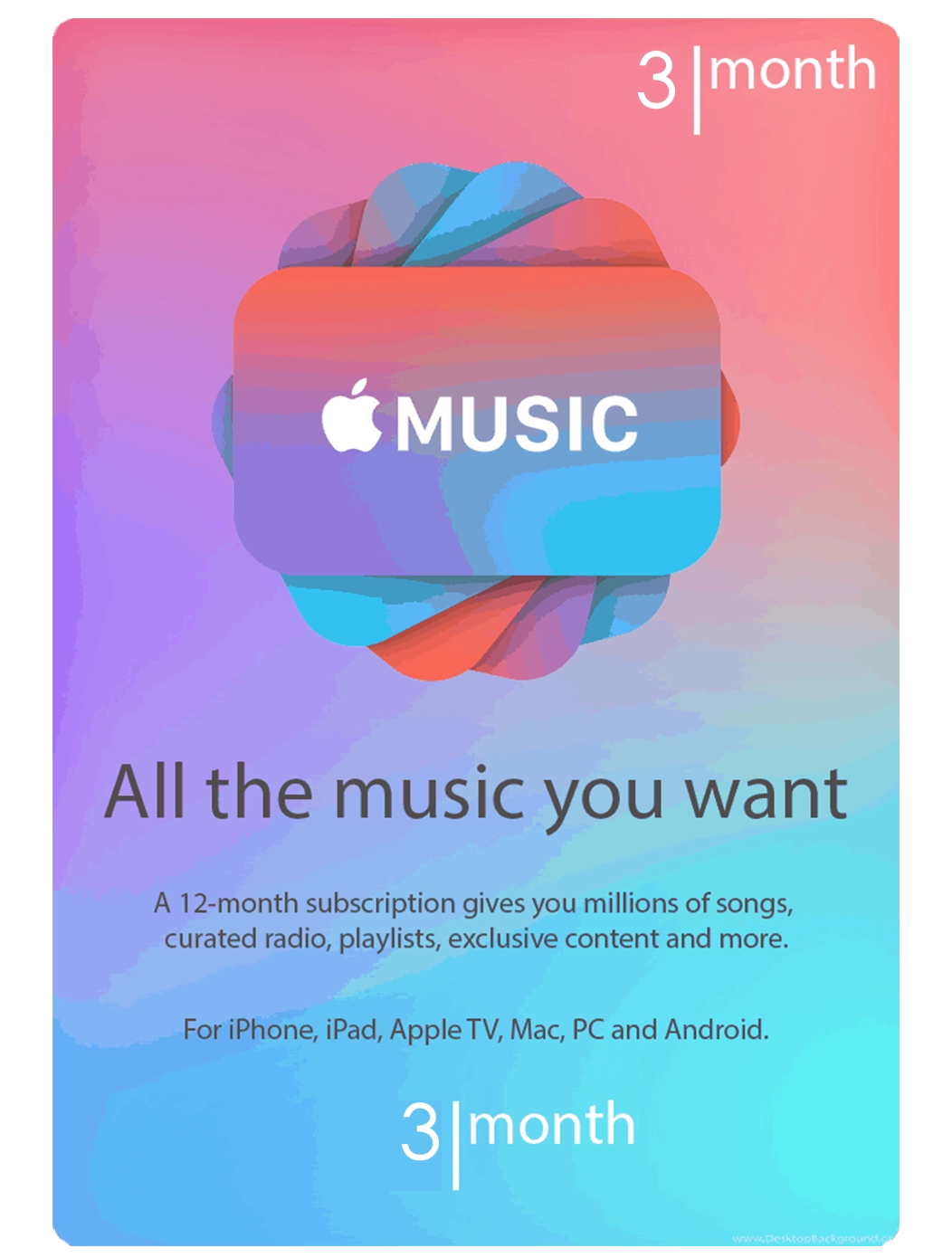 Apple Music 3 Months subscription USA  for sale in Egypt from Games2Egypt