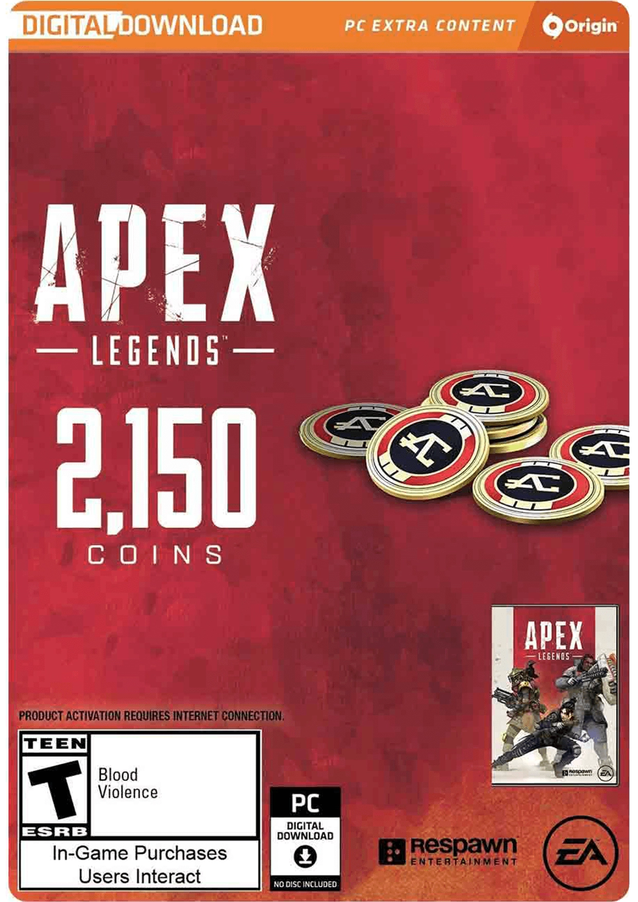 Apex Legends 2150 Coins PC Origin  for sale in Egypt from Games2Egypt