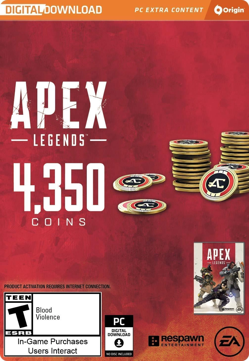 Apex Legends 4350 Coins PC Origin  for sale in Egypt from Games2Egypt