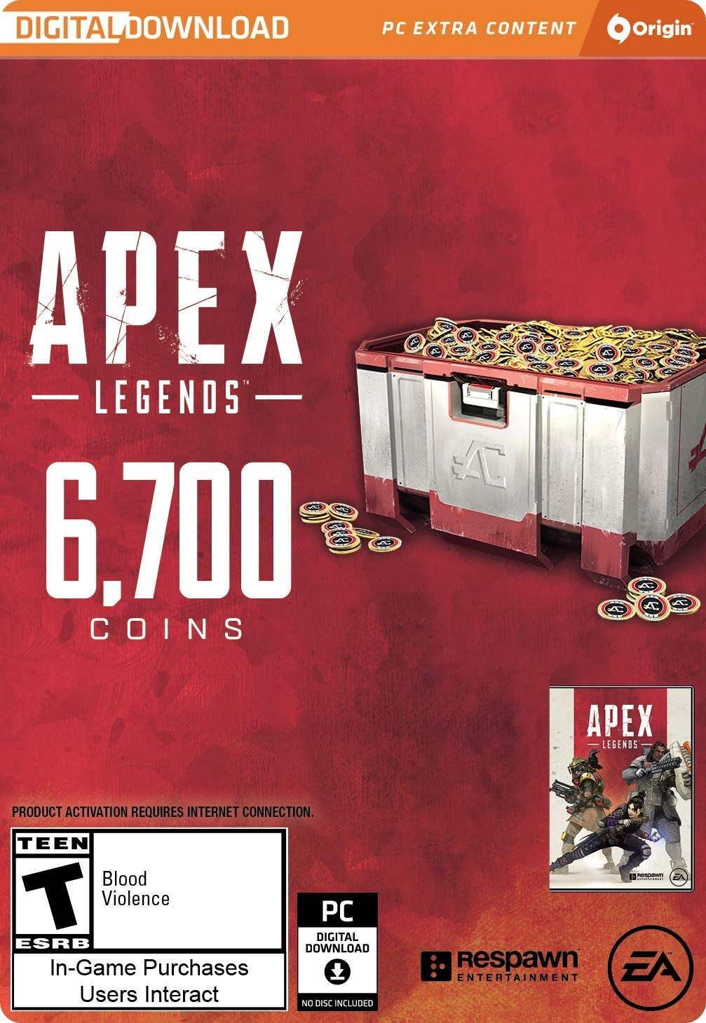 Apex Legends 6700 Coins PC Origin  for sale in Egypt from Games2Egypt