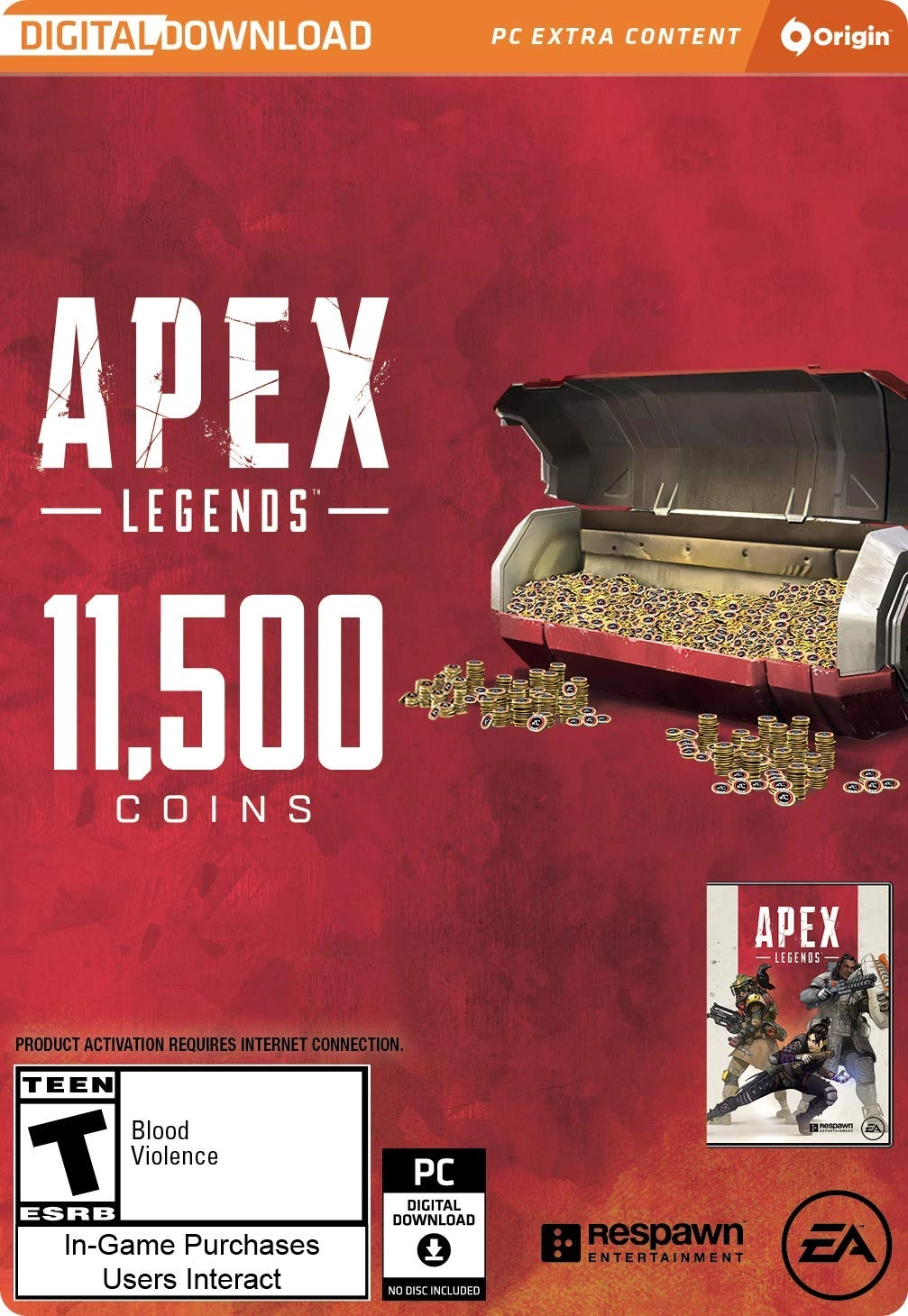 Apex Legends 11500 Coins PC Origin  for sale in Egypt from Games2Egypt