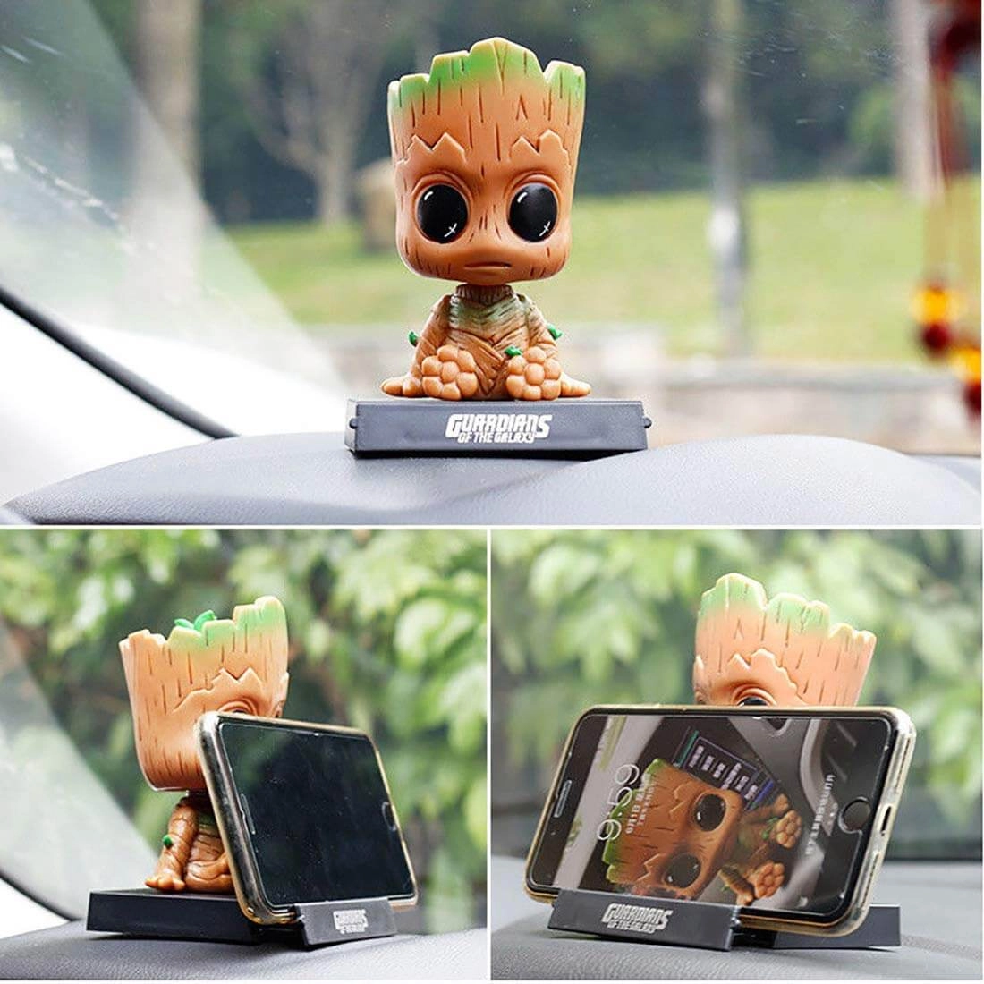 Groot Avengers Bobble Head with Stand & Mobile Holder   for sale in Egypt from Games2Egypt