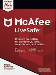 Mcafee Livesafe 1 Year 1 Device CD Key   for sale in Egypt from Games2Egypt