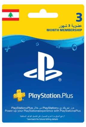 Playstation Plus Membership Lebanon 3 Months