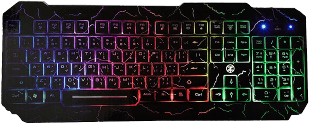 TechnoZone E3 Wired Gaming Keyboard with Rainbow Backlit