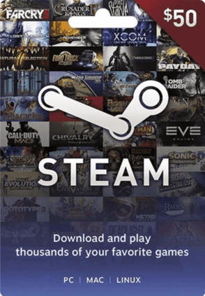 Steam gift card 50$ global Except ( USA - Turkey )