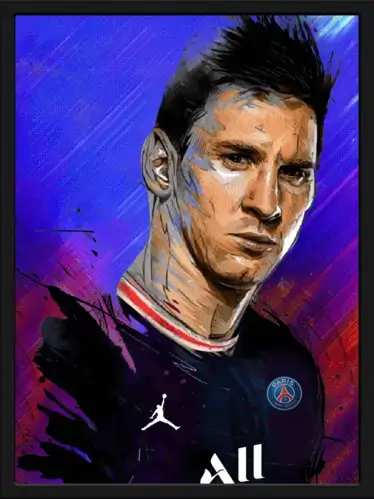 Cristiano Ronaldo & Messi 3D Football Poster 
