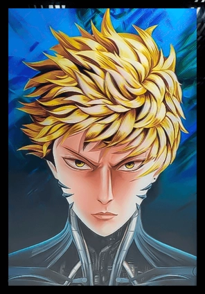 One Punch Man - Saitama / Genos - 3D Anime Poster 