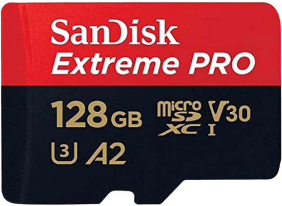 SanDisk Extreme PRO 128GB MicroSD UHS-I 170 MB/s Memory Card with Adapter