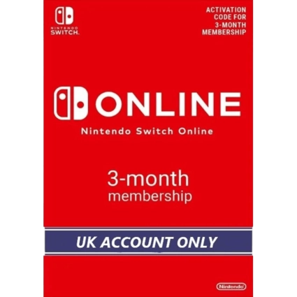 Nintendo E-shop Online Membership 3 Months UK