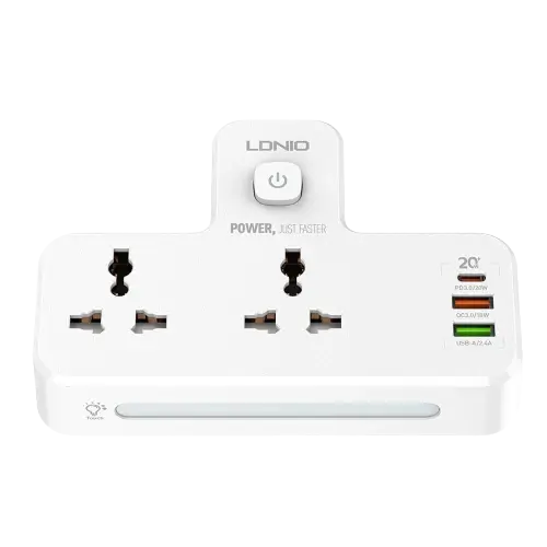 Ldnio SC2311 Power Strip with 1 USB-C and 2 USB-A and 2 Power Socket