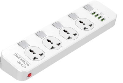 Ldnio SC4408 Power Strip with 4 USB Ports and 4 Power Sockets  for sale in Egypt from Games2Egypt