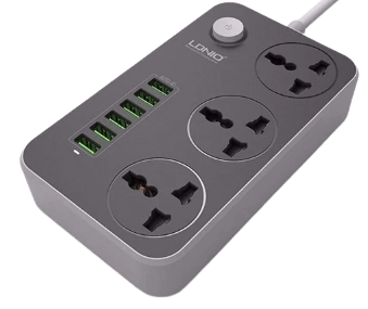 LDNIO SC3604 Power Strip with 6 USB Ports and 3 Power Sockets  for sale in Egypt from Games2Egypt