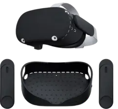 Waterproof Oculus VR 2 Cover with Two Side Protective Sleeves - Black