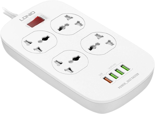 LDNIO DEFENDER SERIES SC4407 - 4 Power Socket 4 + USB  for sale in Egypt from Games2Egypt