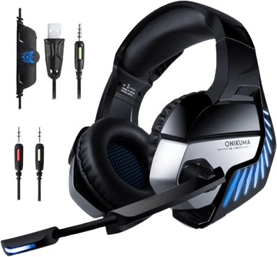 Onikuma Wired K5 Pro Gaming Headset - Blue  for sale in Egypt from Games2Egypt