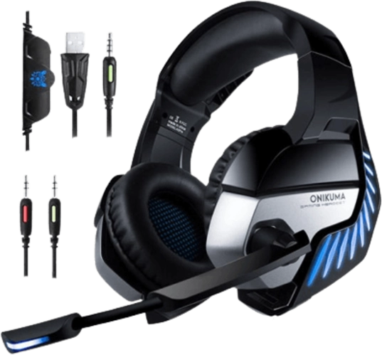 Onikuma Wired K5 Pro Gaming Headset - Blue