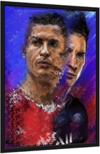 Cristiano Ronaldo & Messi 3D Football Poster   for sale in Egypt from Games2Egypt