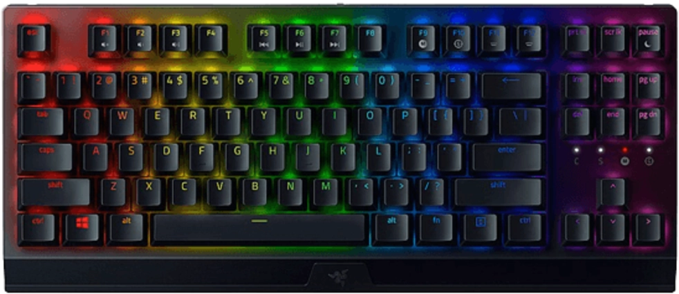 Razer BlackWidow V3 Wired Tenkeyless Green Switch Keyboard (Clicky)