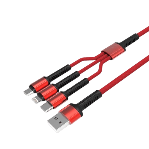 LDNIO LC-93 3 IN 1 Cable (Micro, Type C and Lightning) - 1.2 m  for sale in Egypt from Games2Egypt