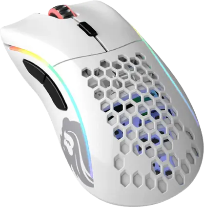 Glorious Gaming Mouse Model D Minus (D -) - Glossy White with RGB