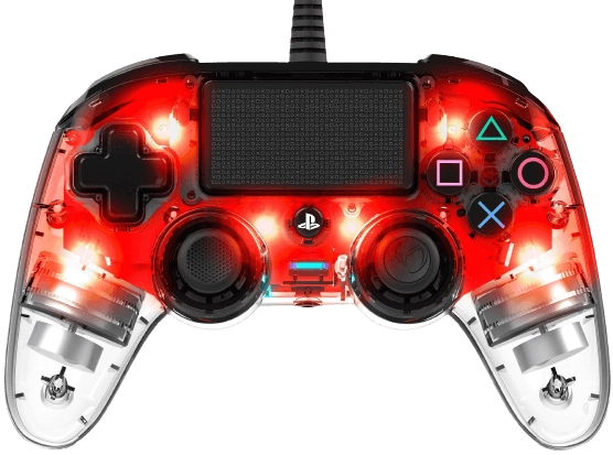 Nacon Wired Illuminated Compact PS4 Controller- Red  for sale in Egypt from Games2Egypt